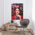 Πίνακας σε καμβά Flowered Frida I