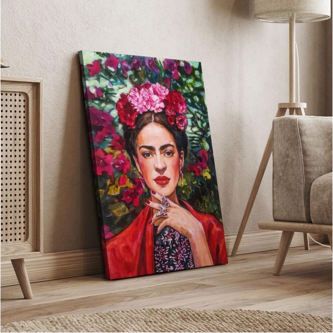 Πίνακας σε καμβά Flowered Frida I