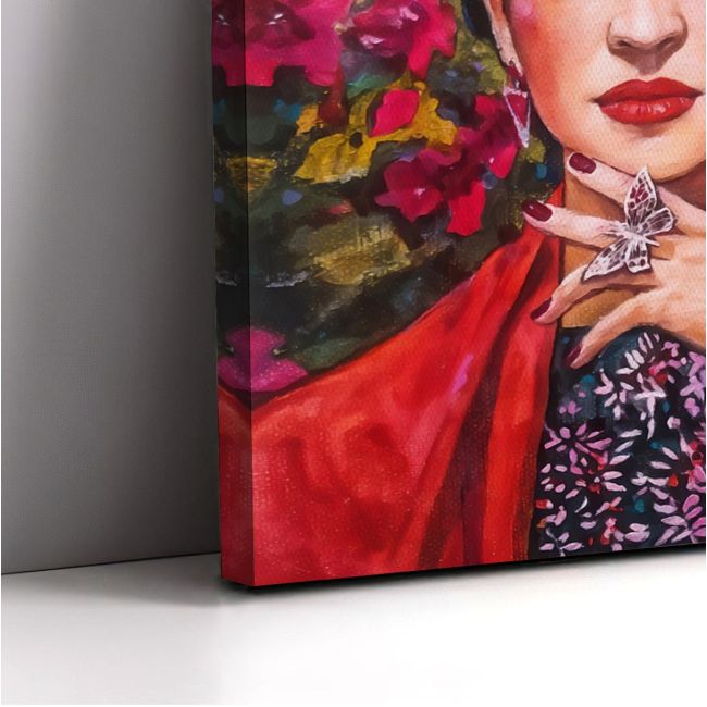 Canvas print Flowered Frida I
