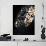Canvas print Golden mask II