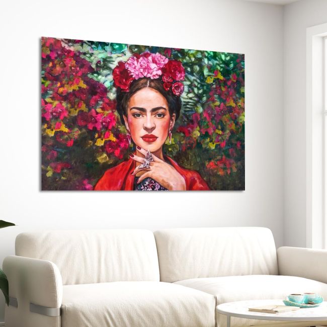 Πίνακας σε καμβά Flowered Frida