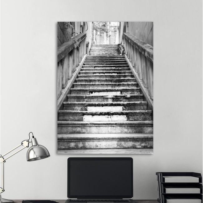 Canvas print Old marble stair