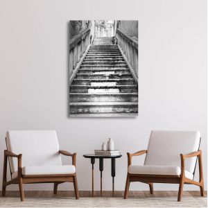 Canvas print Old marble stair 2