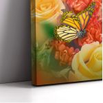 Πίνακας σε καμβά Πεταλούδες και τριαντάφυλλα