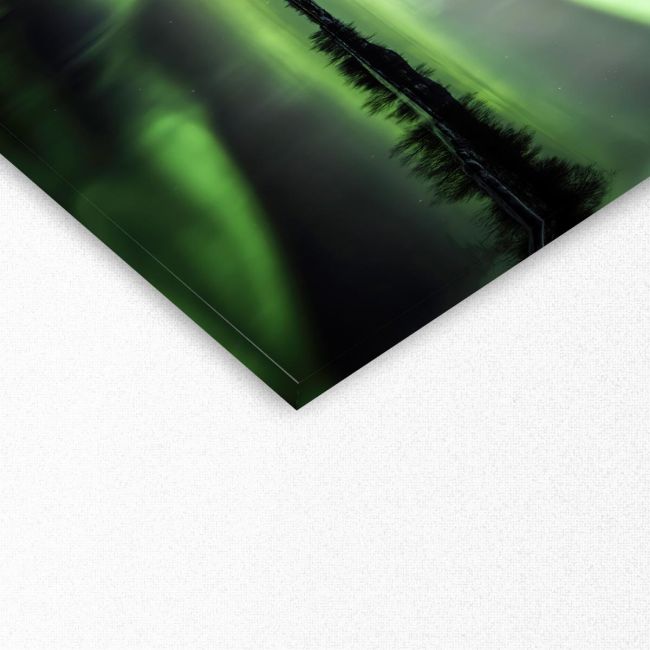 Canvas print square Polar lights