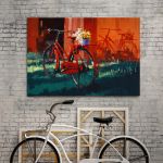 Canvas print Red bicycle