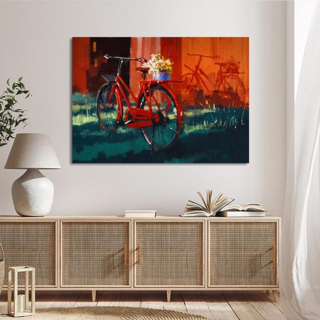 Πίνακας ζωγραφικής Red bicycle