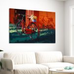 Canvas print Red bicycle