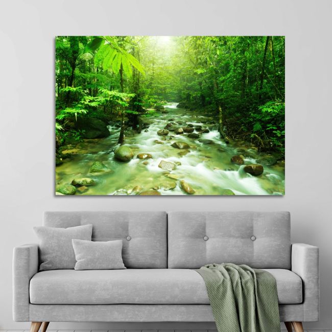 Πίνακας σε καμβά Green brook