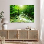 Canvas print Green brook