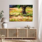 Canvas print Bicycle by the tree