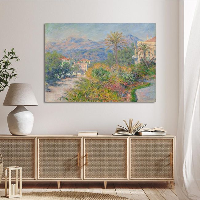 Canvas print Strada romana in Bordighera, Monet