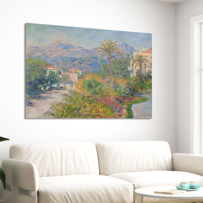 Canvas print Strada romana in Bordighera, Monet