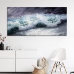 Canvas print Ship in the storm