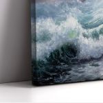 Canvas print Ship in the storm