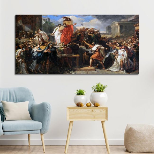 Canvas print Death of Virginia, Guillon Lethiere panoramic