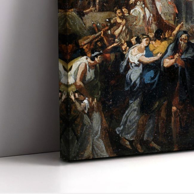 Πίνακας σε καμβά Death of Virginia, Guillon Lethiere, πανοραμικός