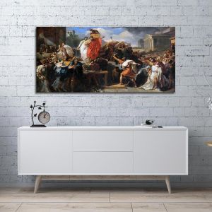 Canvas print Death of Virginia, Guillon Lethiere panoramic 2