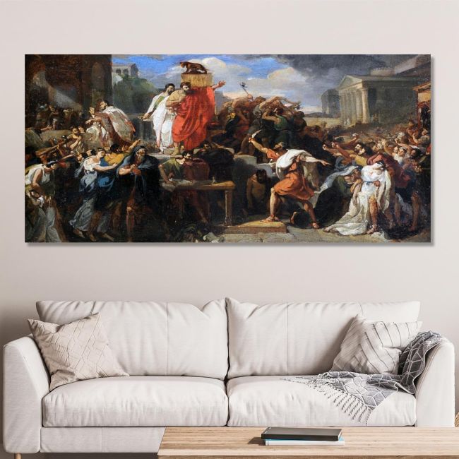 Canvas print Death of Virginia, Guillon Lethiere panoramic