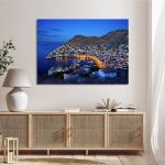 Canvas print Ydra by night