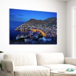 Canvas print Ydra by night
