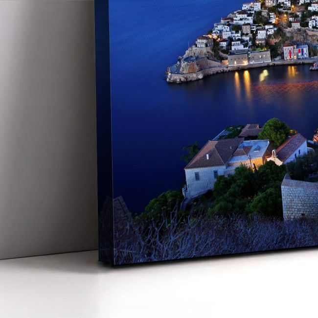 Canvas print Ydra by night