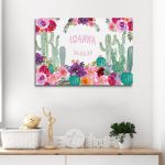 Kids canvas print, horizontal Roses and cacti