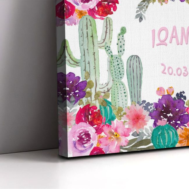 Kids canvas print, horizontal Roses and cacti