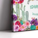 Kids canvas print, horizontal Roses and cacti