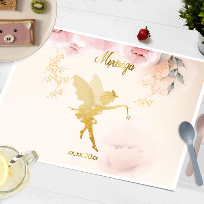 Golden Fairy Disposable Placemats for Baptism
