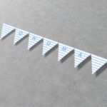 Paper party flagsLight blue stripe