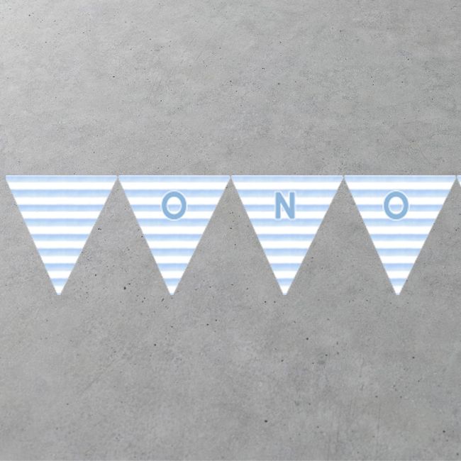 Σημαιάκια Ριγέ γαλάζιο