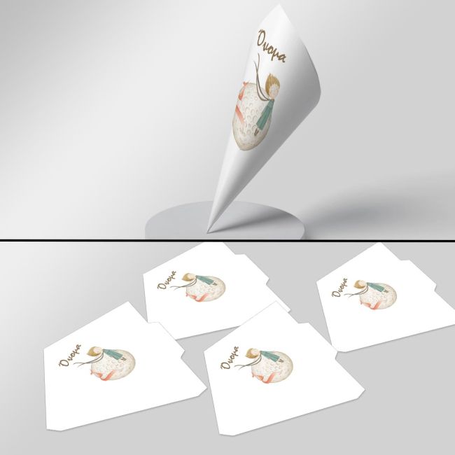 Paper candy cones,Elegant painted animals