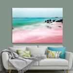 Πίνακας σε καμβά Pink beach