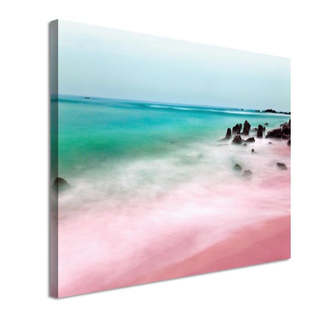 Canvas print Pink beach