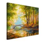 Πίνακας ζωγραφικής Forest near the river