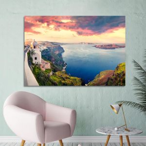 Πίνακας σε καμβά Santorini beautiful colours