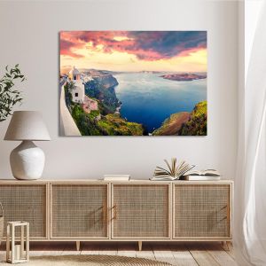 Πίνακας σε καμβά Santorini beautiful colours 2