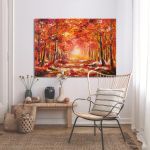 Πίνακας σε καμβά Φθινοπωρινό δάσος, Colorful autumn forest