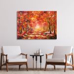 Πίνακας σε καμβά Φθινοπωρινό δάσος, Colorful autumn forest