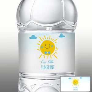 Personalized 'Little Sunshine' Baptism Sticker Label 2