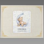 Wishes book, Paper boat, striped | Personalized