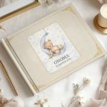 Wishes book, Paper boat, striped | Personalized