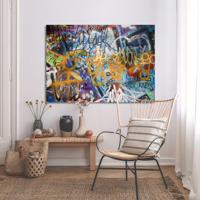 Πίνακας σε καμβά Lennon's wall