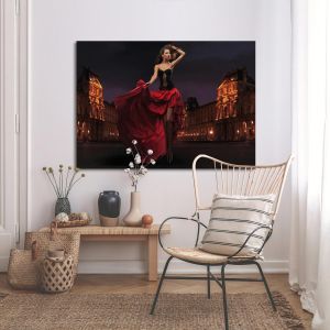 Canvas print Deep red lady 2