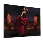 Canvas print Deep red lady