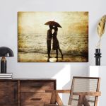 Canvas print The secret kiss
