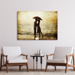 Canvas print The secret kiss