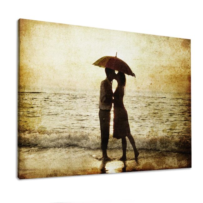 Canvas print The secret kiss