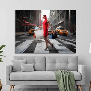 Canvas print Crossing red